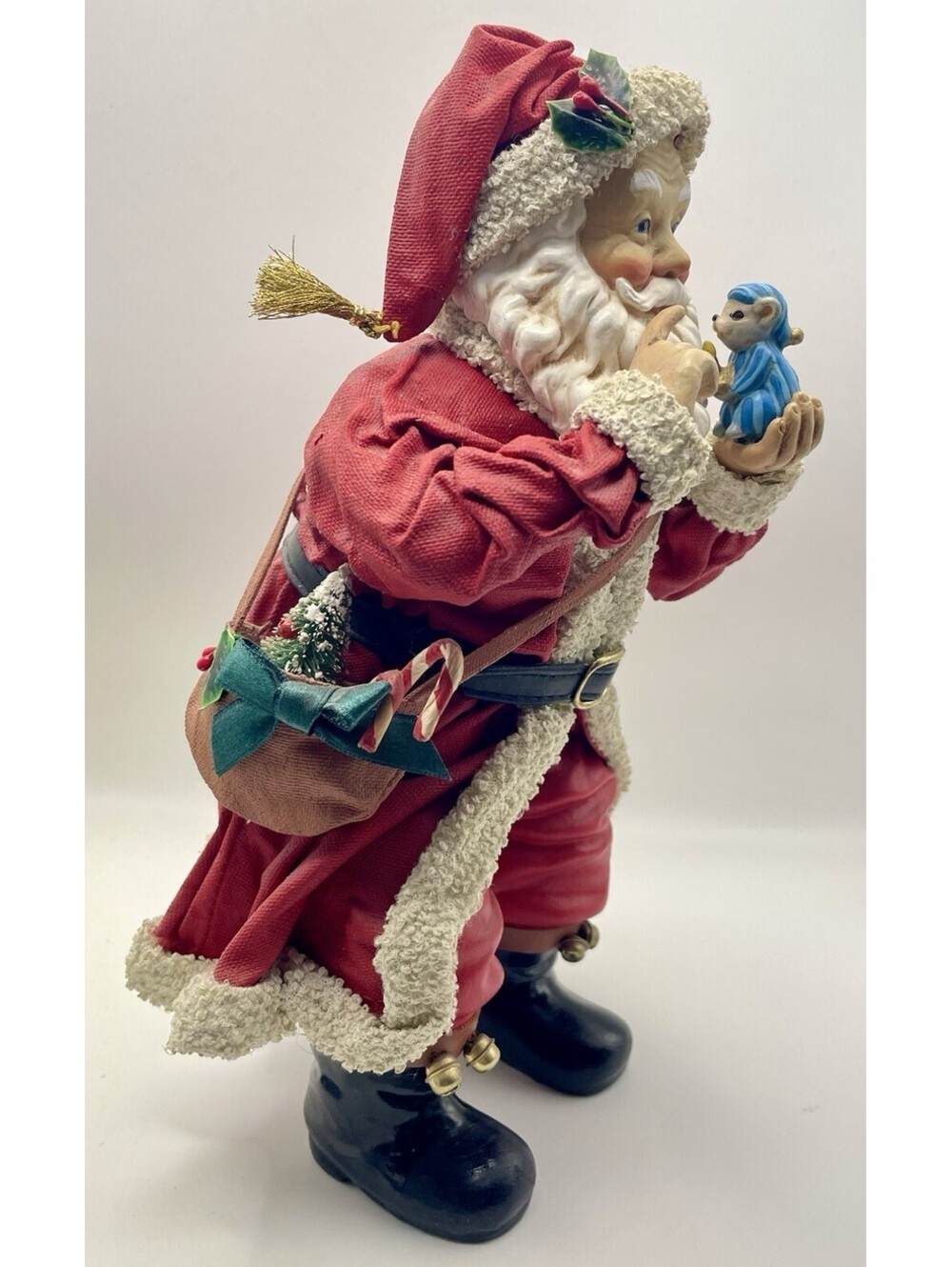 Possible Dreams Clothtique Santa Not A Creature Was Stirring 15046 Figurine 9”